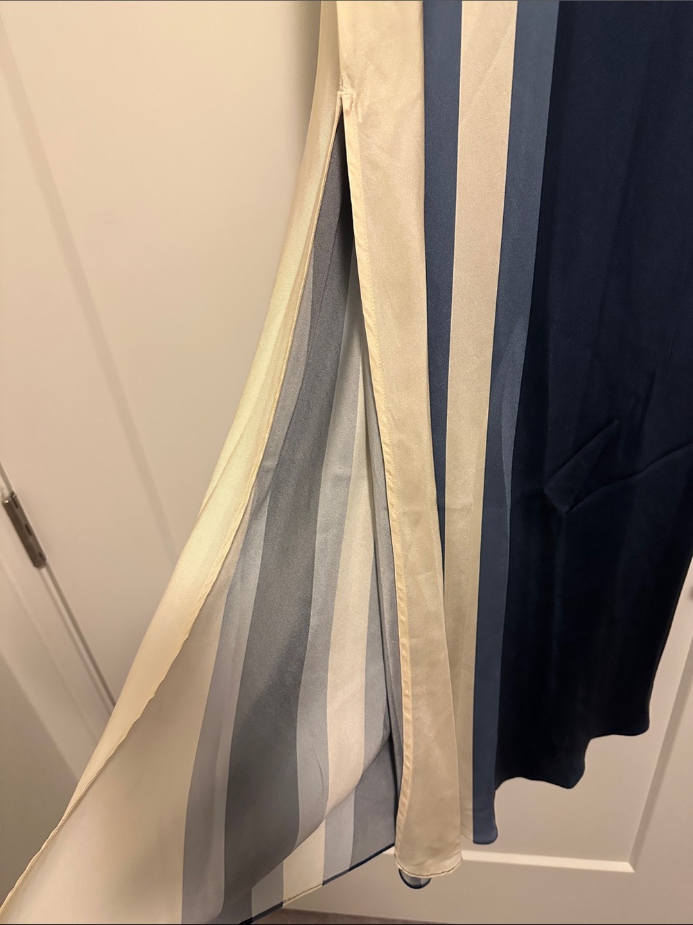 SIR Striped Maxi Dress in Cream, Navy & Red Accent - Picture 4 of 7